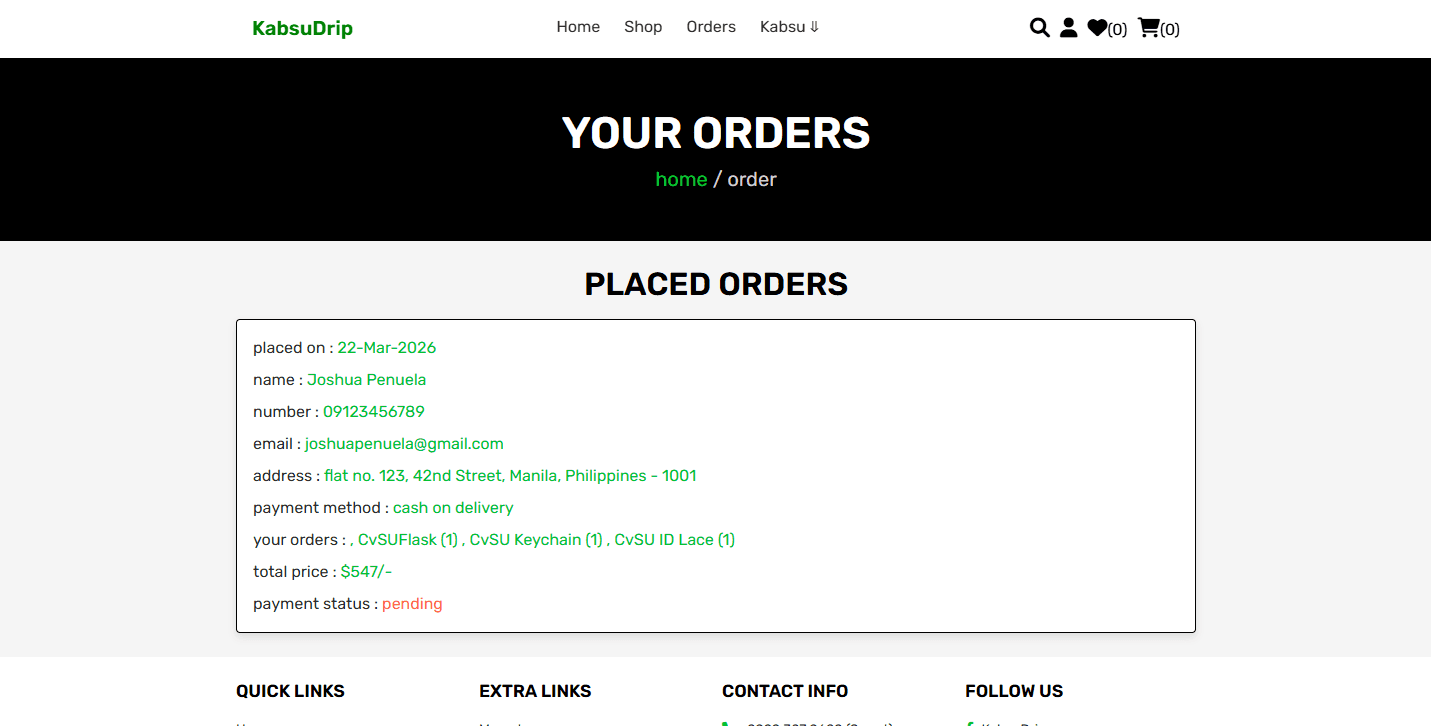 KabsuDrip: CvSU Merch Store Image 9